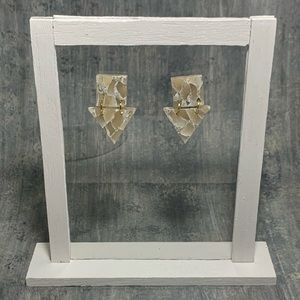 Translucent White Marble Handcrafted Clay Earrings (Hypoallergenic)